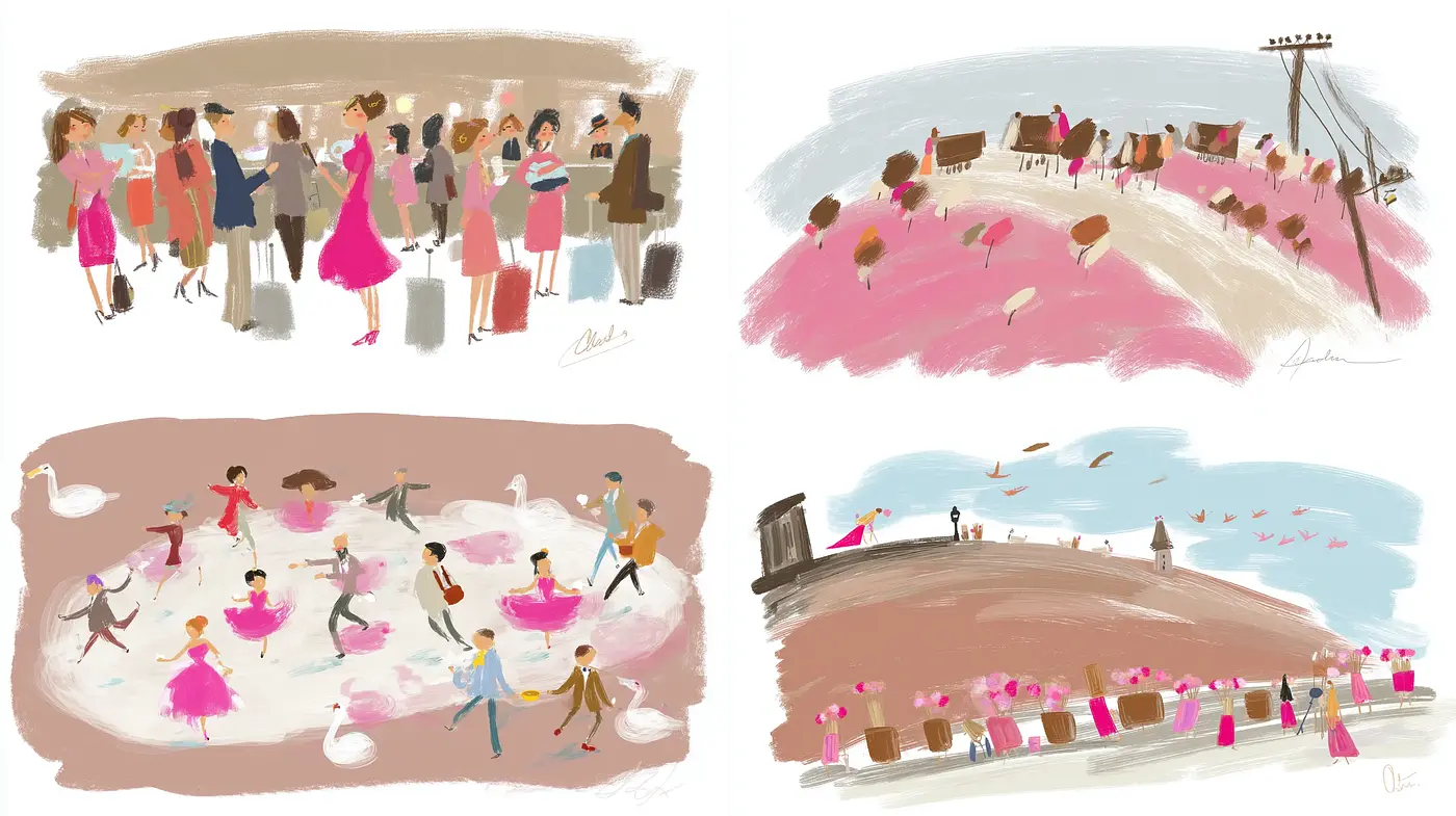 Playful and Expressive Illustrative Style with a Touch of Whimsy - Midjourney sref style