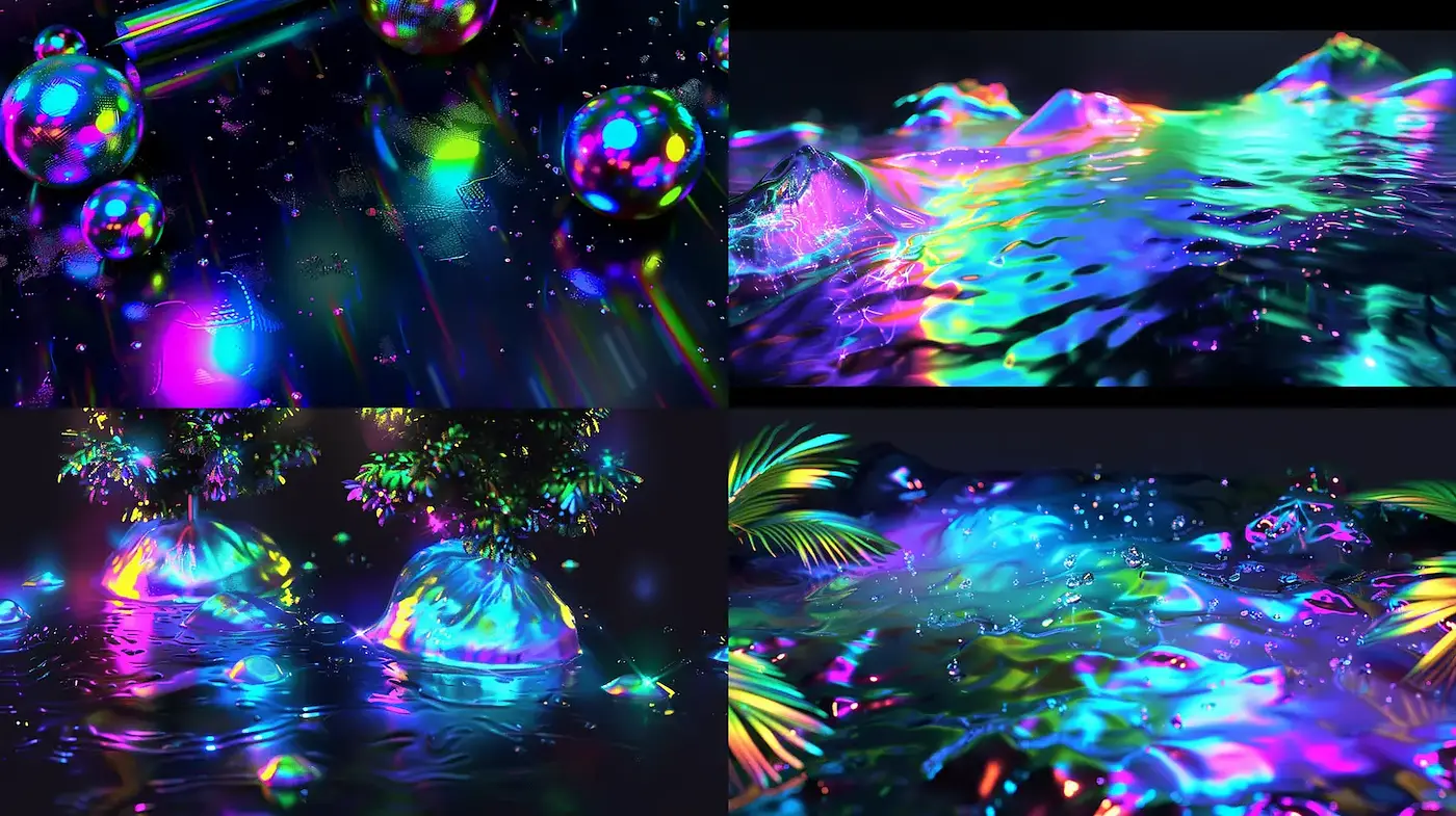 Vibrant and Luminous Surrealism with a Touch of Organic Elements - Midjourney sref style
