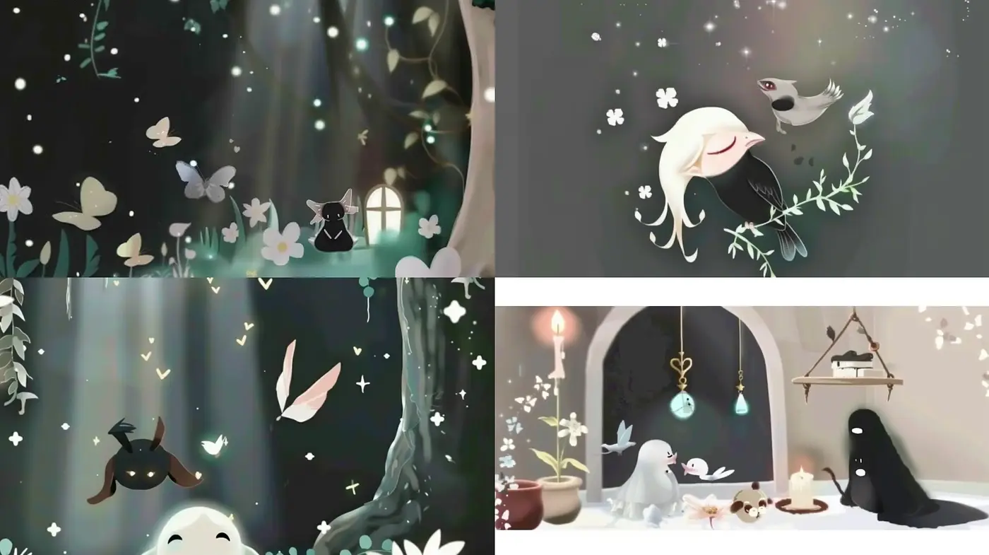 Whimsical Serenity in Pastel Storybook Illustrations - Midjourney sref style