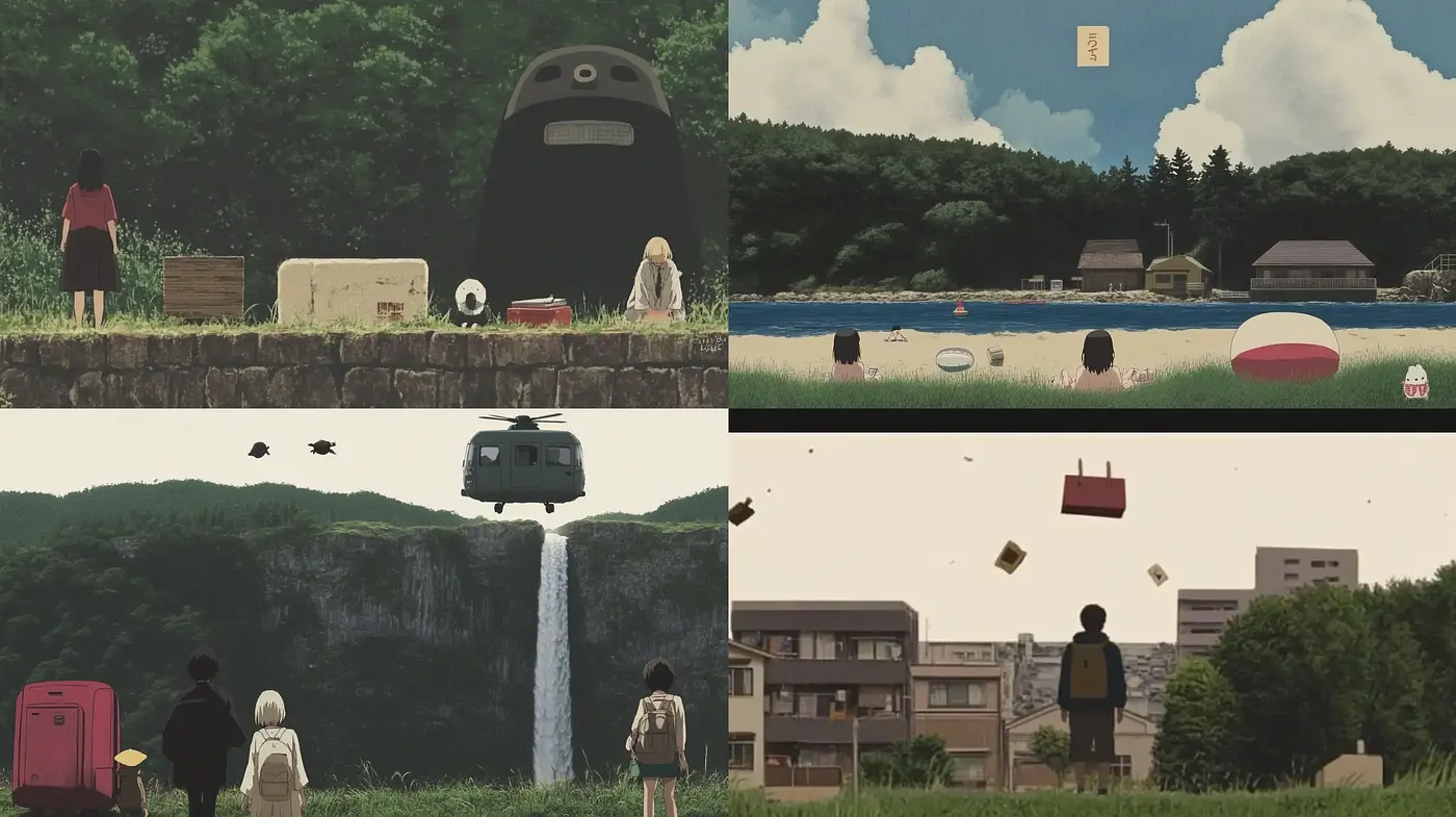 Serene Watercolor Visions - An Homage to Studio Ghibli's Poetic Animation - Midjourney sref style