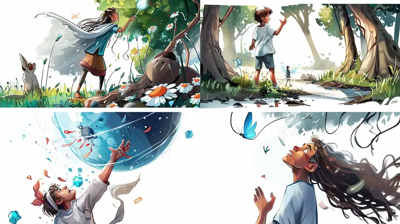 Whimsical and Dreamlike Illustrations of Nature and Wonder - Midjourney sref style