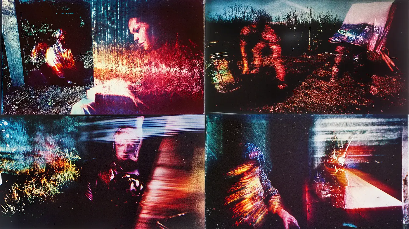 Ethereal Nocturne Textures with a Surreal Glitch Aesthetic - Midjourney sref style