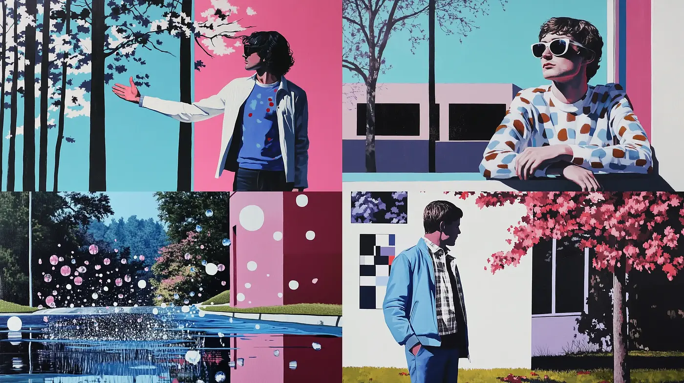 Pop Art Revival in Vibrant Pastel Vistas - Midjourney sref style