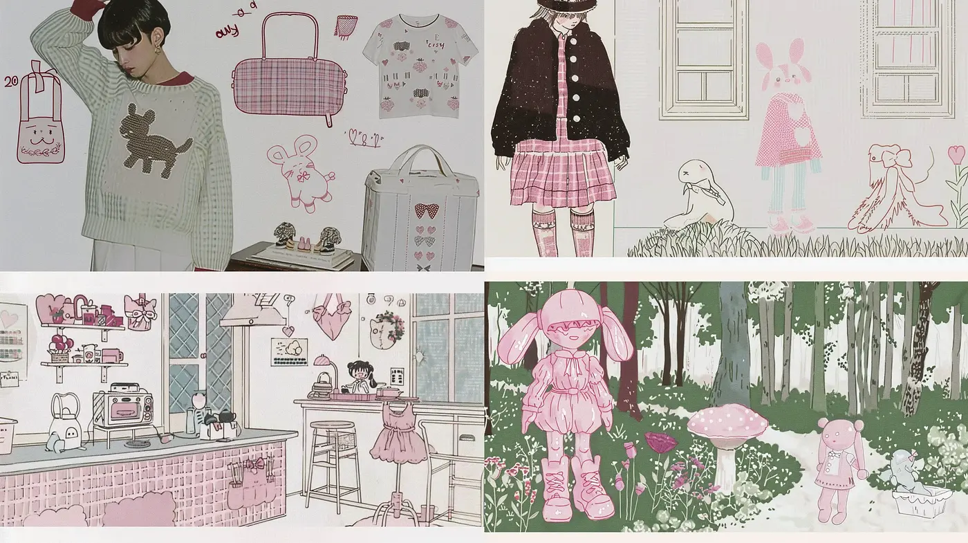 Whimsically Pastel Dreamscapes with Subdued Tones and Illustrative Depth - Midjourney sref style