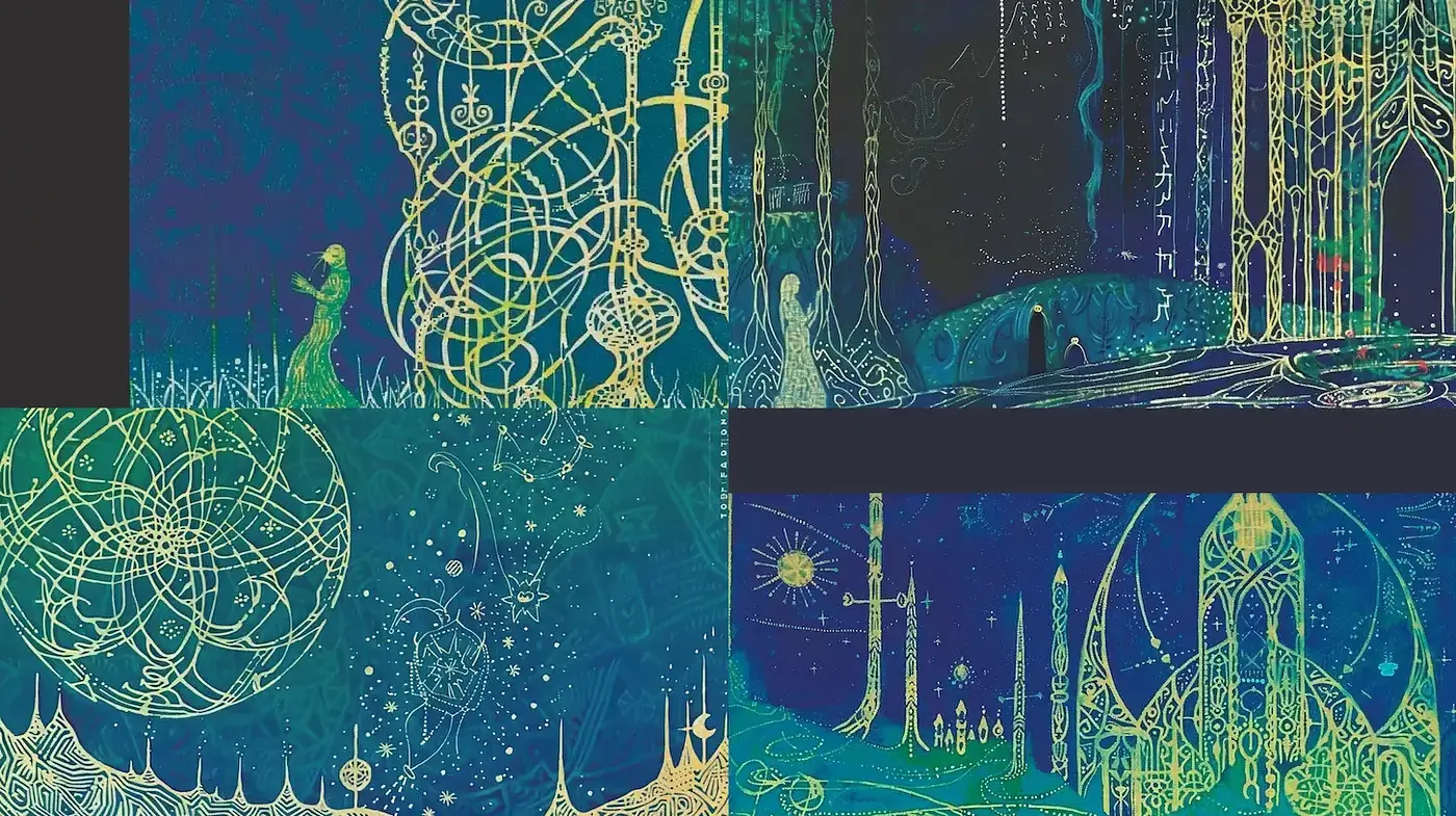 Mysterious and Ethereal Imagery with Intricate Patterns - Midjourney sref style