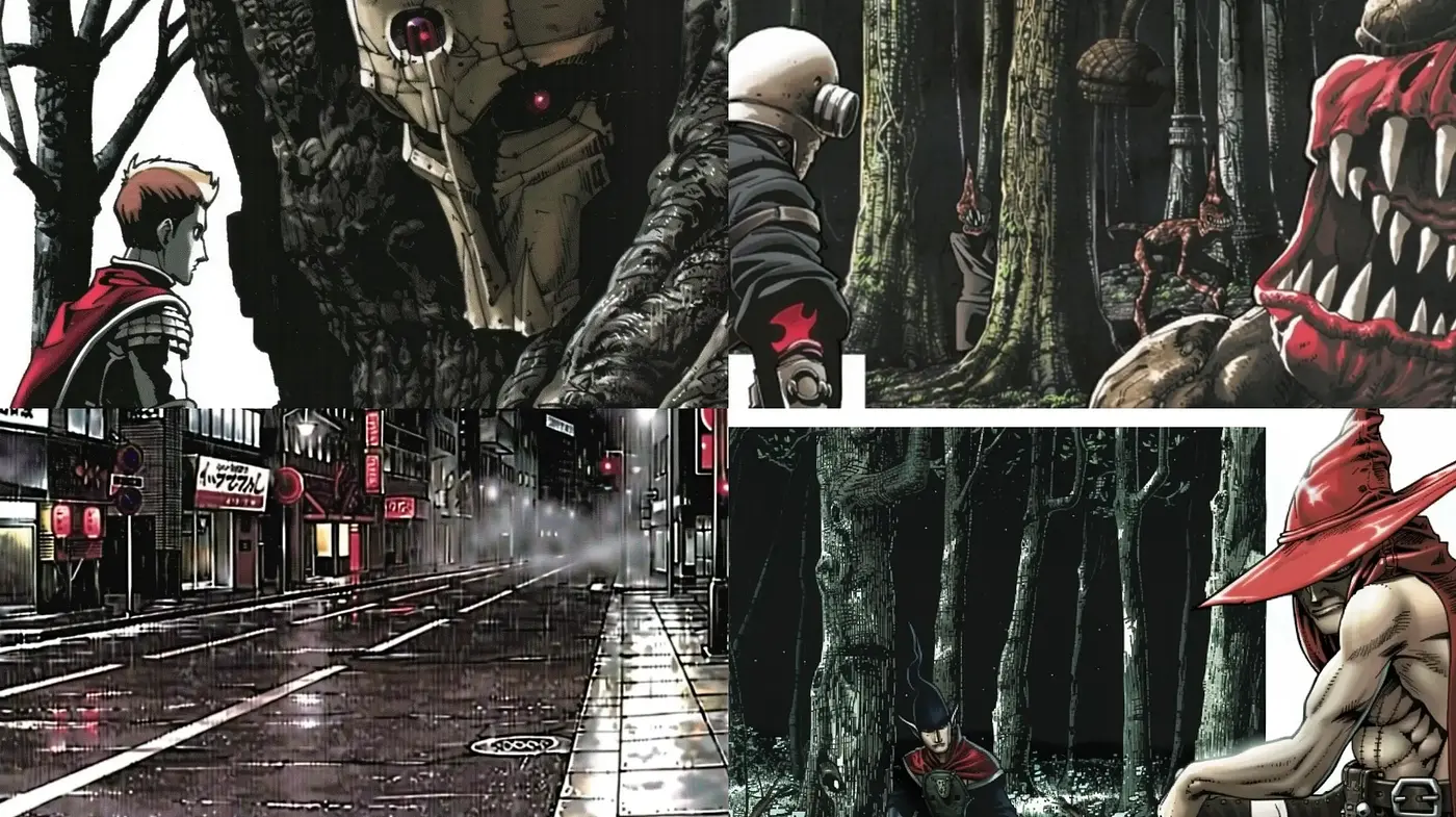 Gritty Dystopian Visions with a Graphic Novel Twist - Midjourney sref style