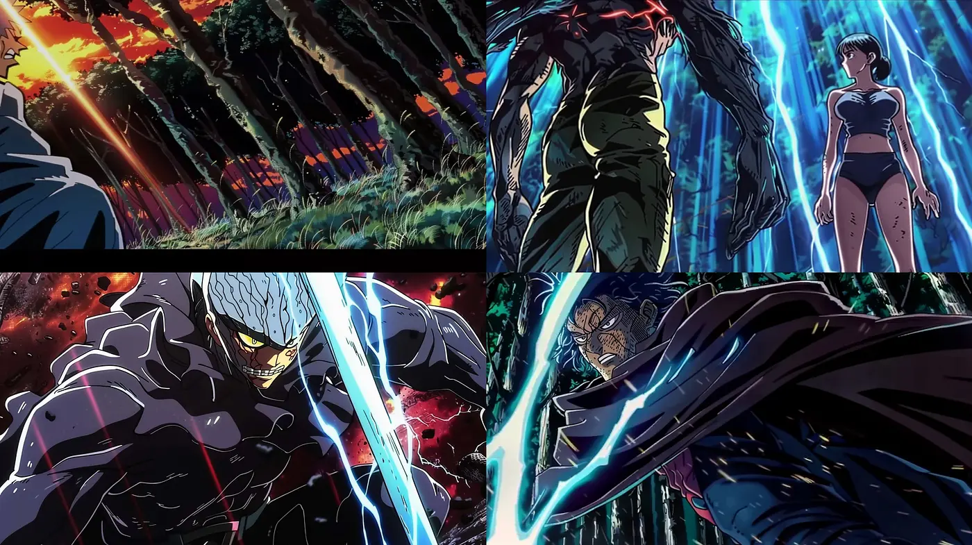 Energetic Chromatic Fusion of Dynamic Anime Inspirations - Midjourney sref style