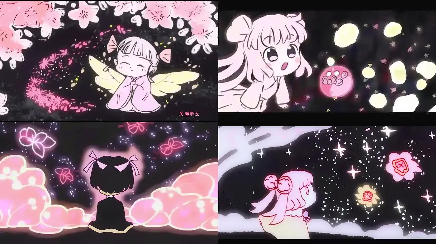 Playful and Whimsical Anime-inspired Aesthetic with Dreamy Elements - Midjourney sref style