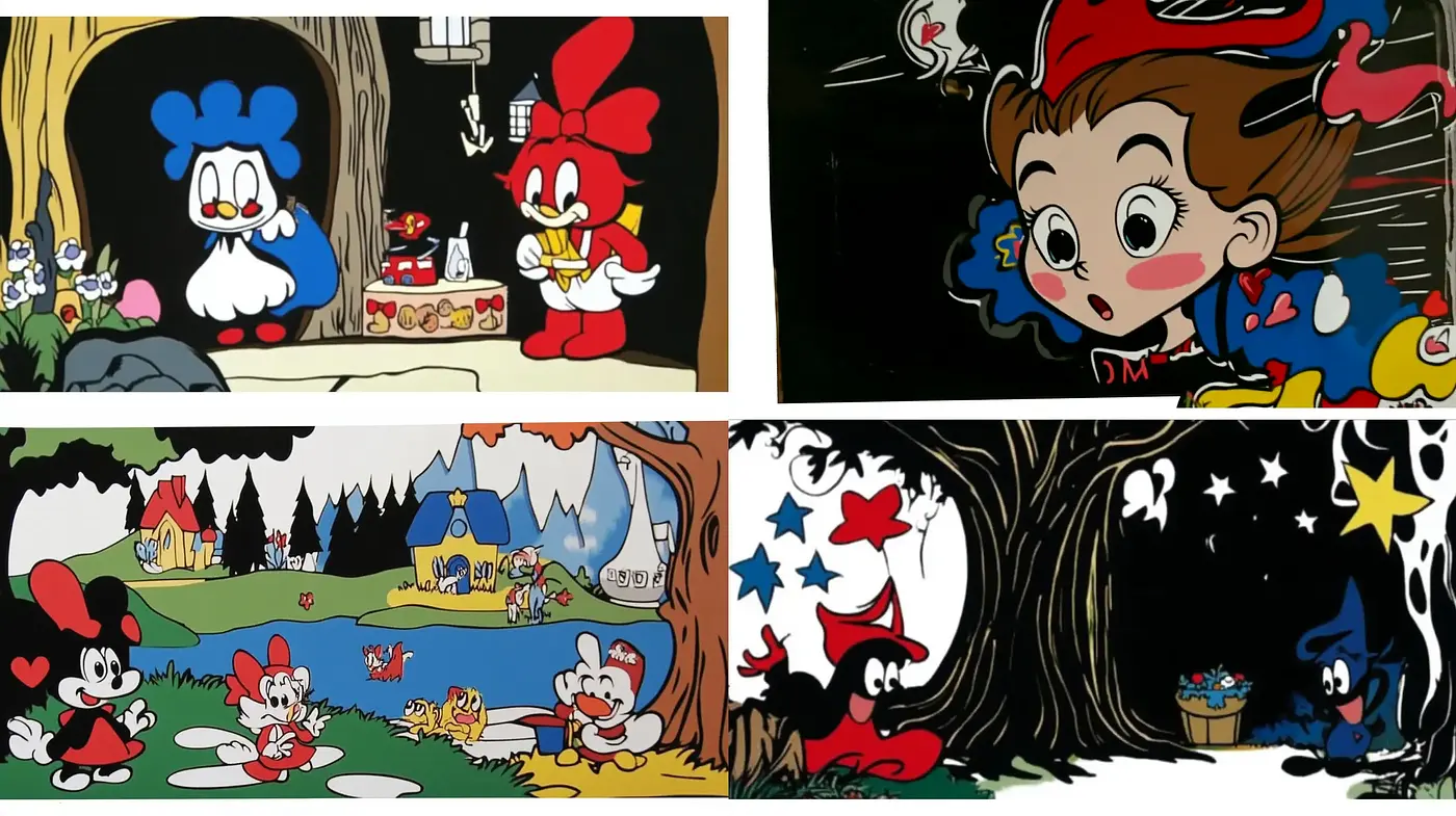 Retro Comic Book and Animation Fusion - Midjourney sref style
