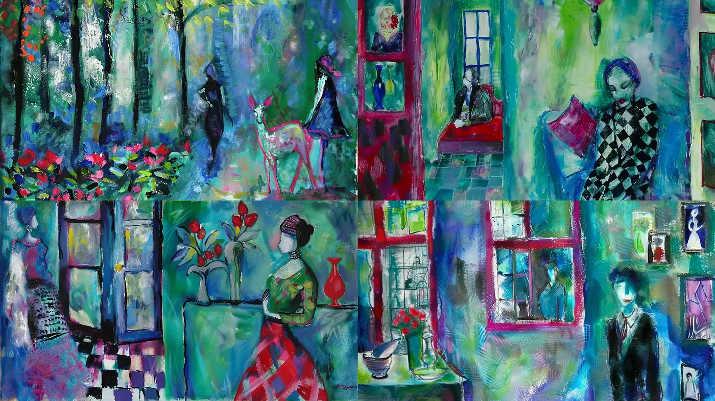 Vibrant Expressionist Brushwork with a Dreamlike Atmosphere - Midjourney sref style