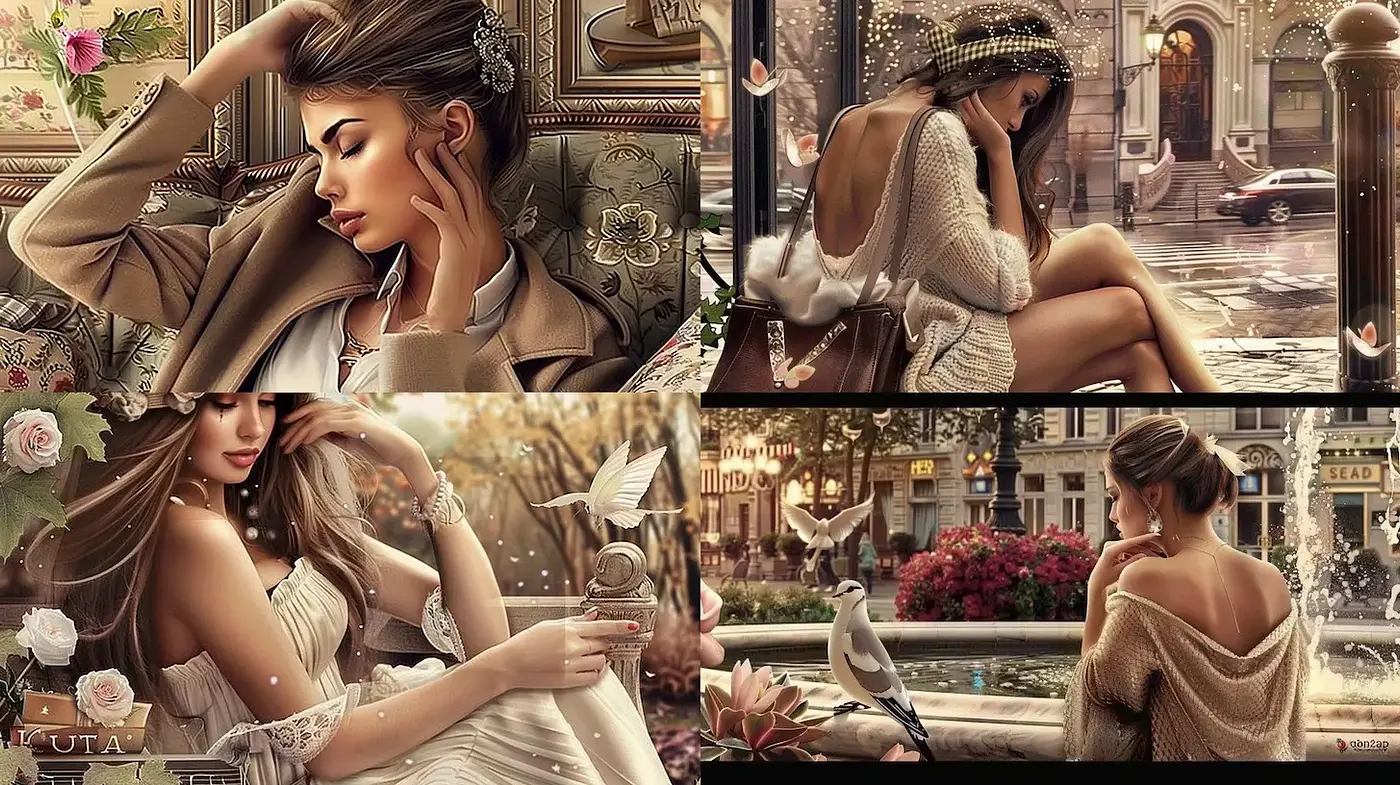 Romantic and Enchanting Aesthetic with Vintage Influences - Midjourney sref style