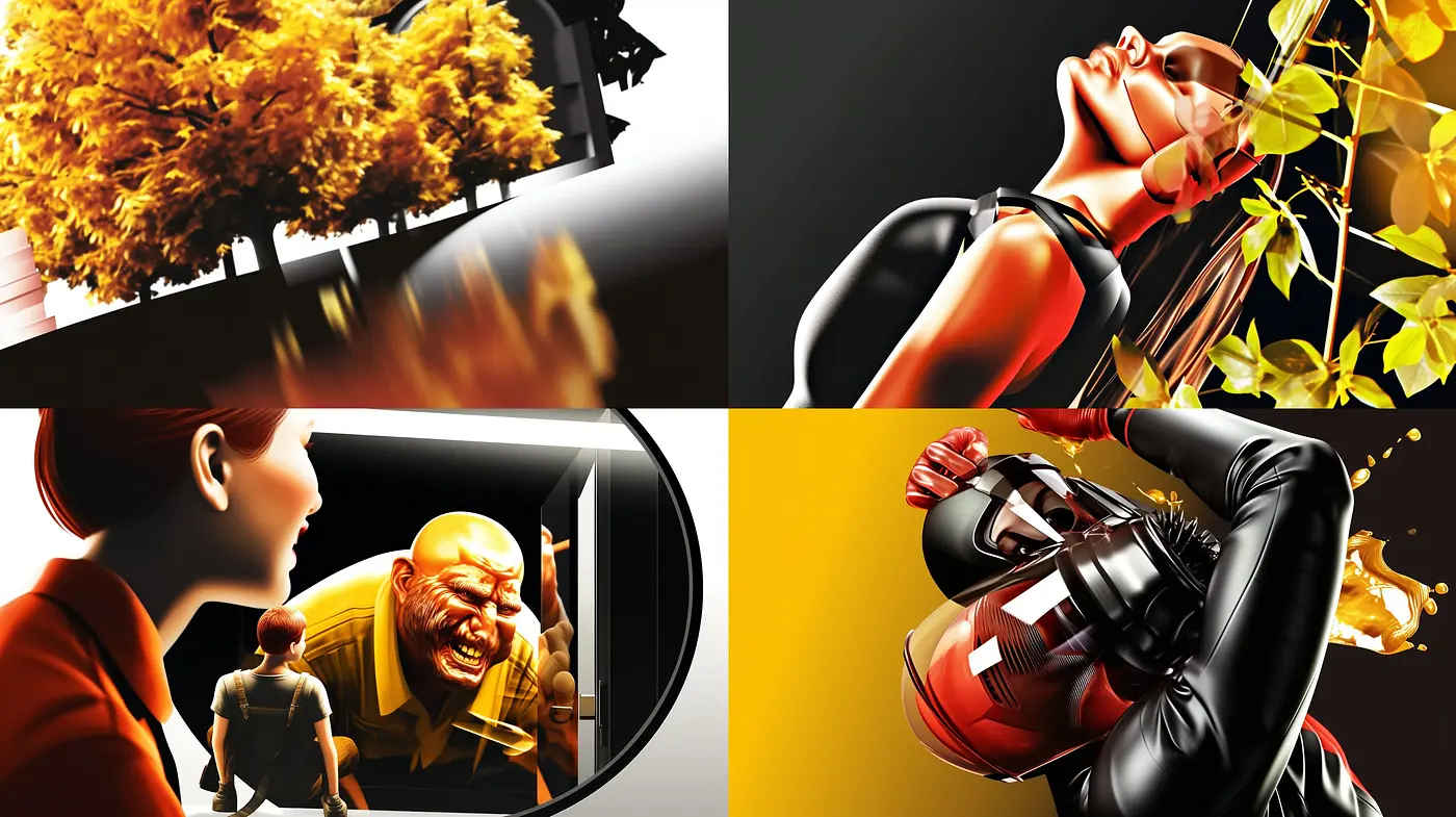 Dynamic Contrast and Vibrant Graphic Novel Aesthetics - Midjourney sref style
