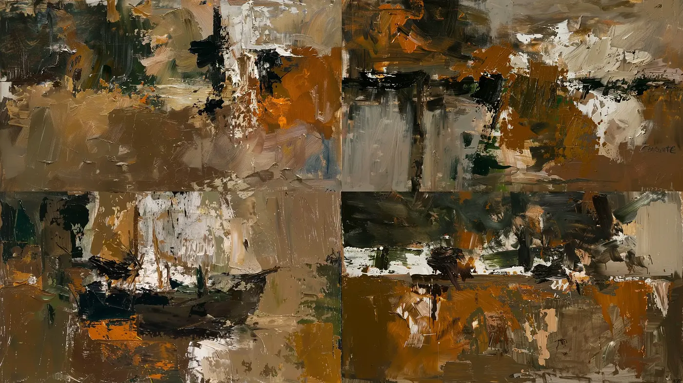 Abstract Textural Fusion with Earthy Undertones - Midjourney sref style
