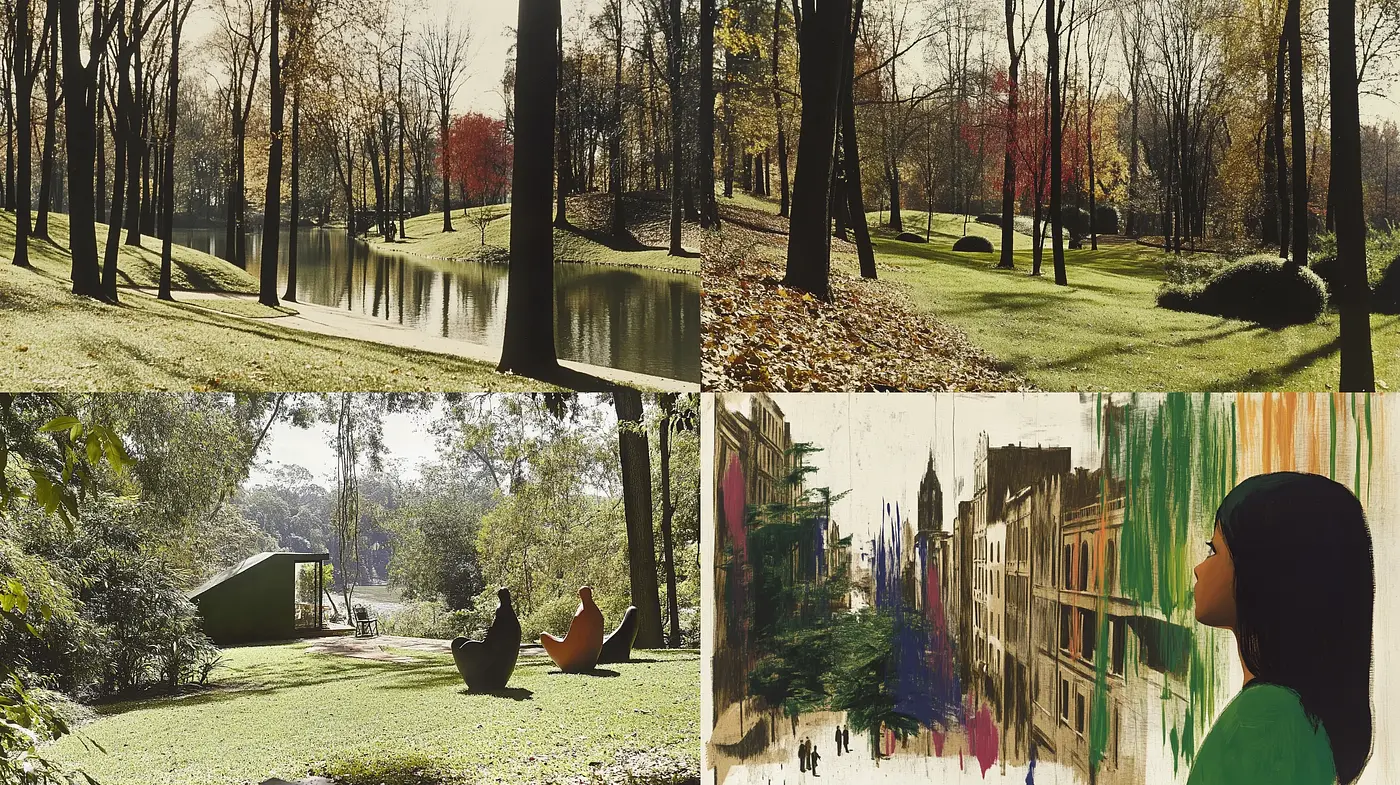 Consistent Chromatic Harmony in Textured Scenic Portraits - Midjourney sref style