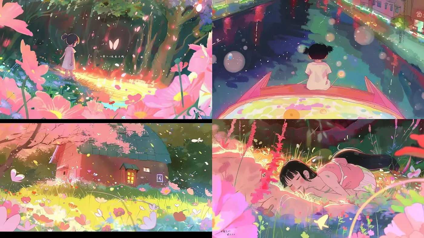 Whimsical and Ethereal Dreamscape with Gentle Serenity - Midjourney sref style