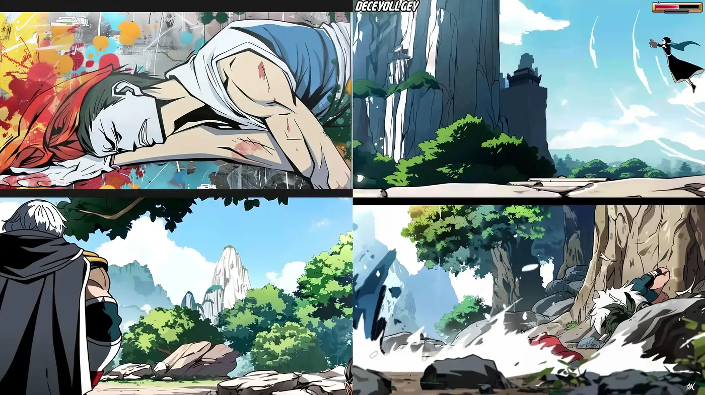 Energetic Anime-Inspired Dynamic Landscapes and Character Art - Midjourney sref style
