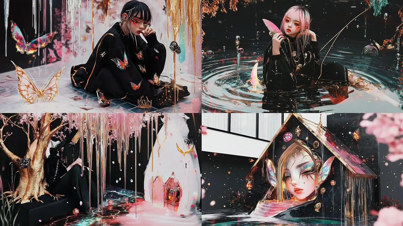 Ethereal Fantasy Infusion with a Dark, Surreal Undertone - Midjourney sref style