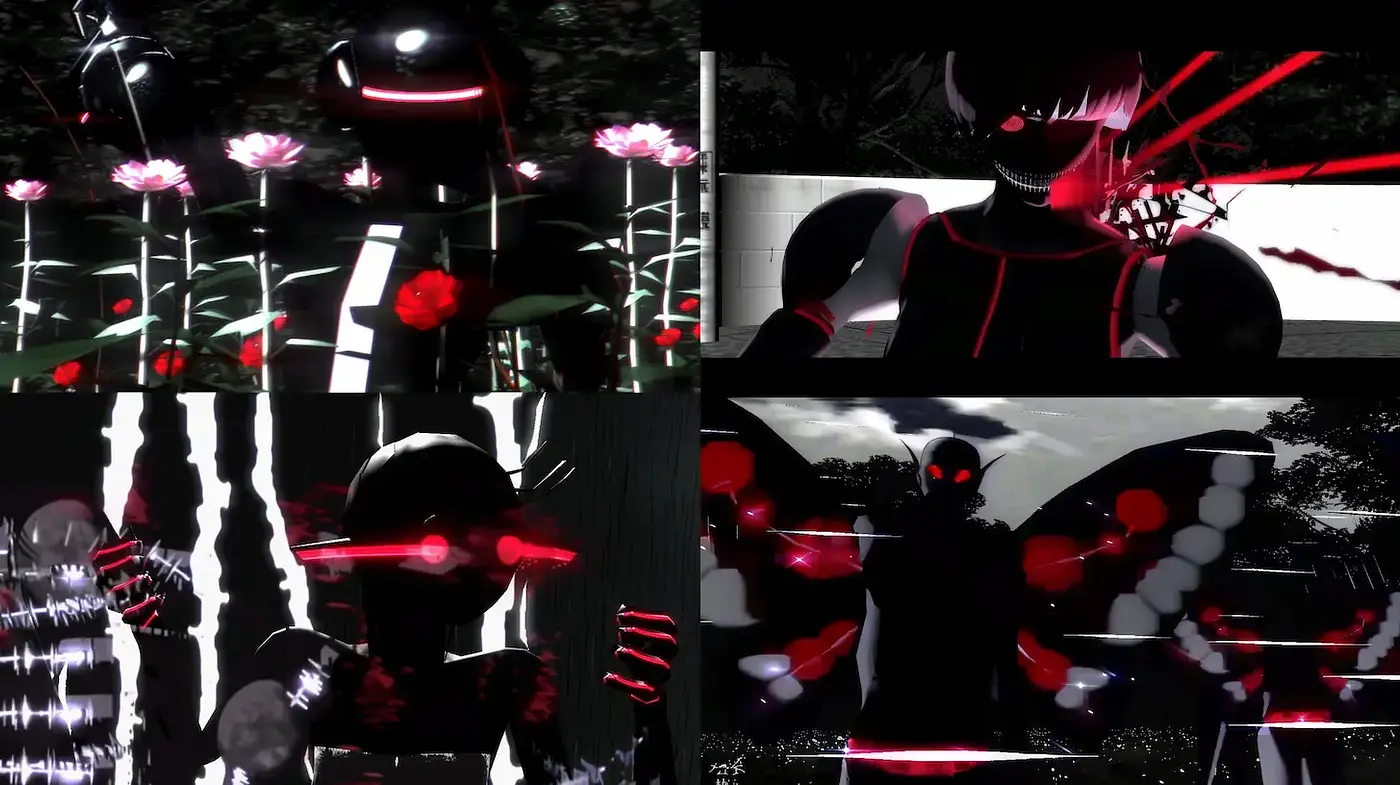 Dynamic Contrast with Dark Aesthetic and Futuristic Elements - Midjourney sref style