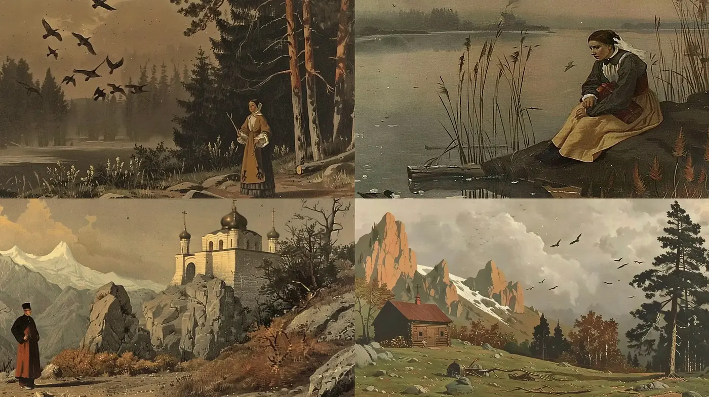 Timeless Elegance of Idyllic Landscapes: A Fusion of Naturalism and Romantic Vistas - Midjourney sref style