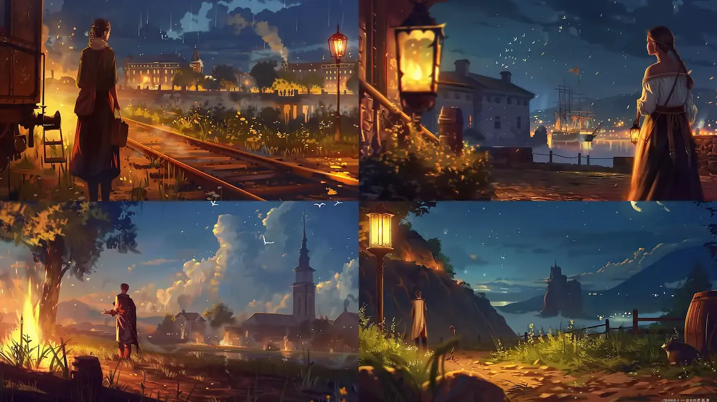 A Captivating Exploration of Dreamlike Landscapes with a Timeless Quality - Midjourney sref style
