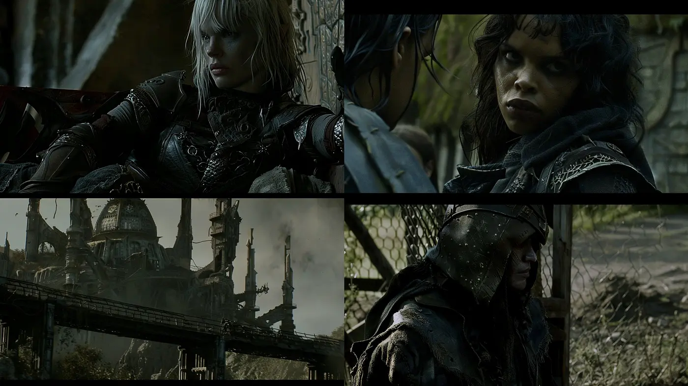 Grim Dark Fantasy Ambience with Cinematic Overtones - Midjourney sref style