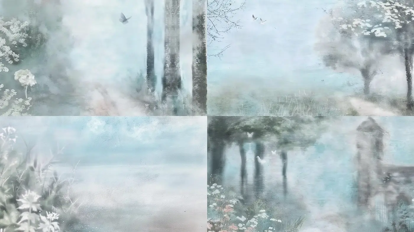Ethereal Mist in Pastel Dreamscape - Midjourney sref style