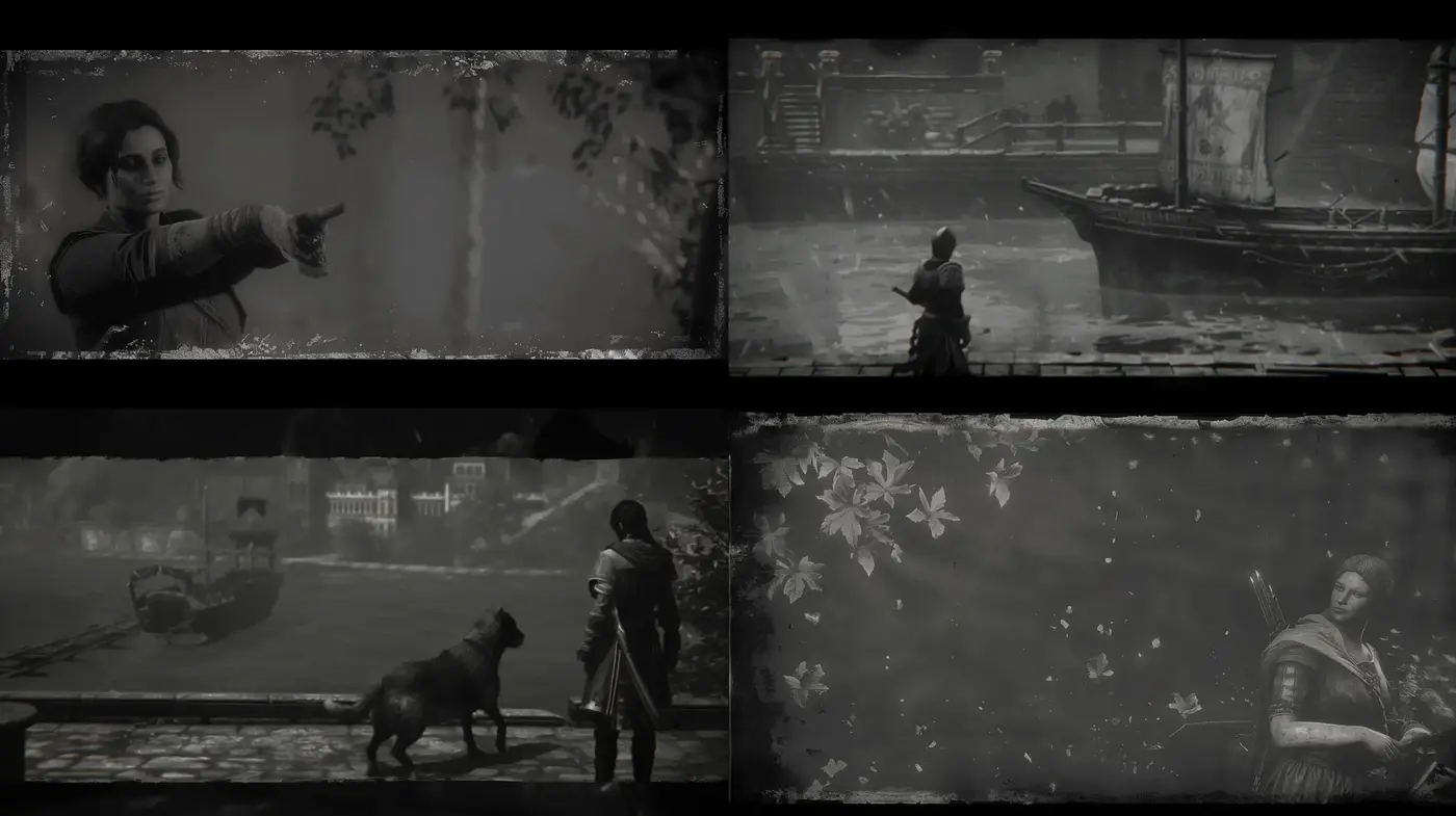 Monochromatic Elegance in a Cinematic Dreamscape - Midjourney sref style