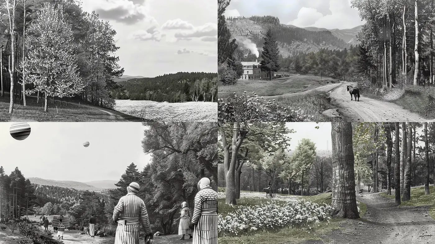 Monochromatic Whispers of Idyllic Serenity - Midjourney sref style