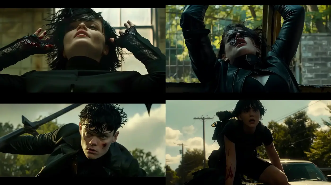 Gritty Cinematic Urban Drama with Green-Infused Contrast - Midjourney sref style