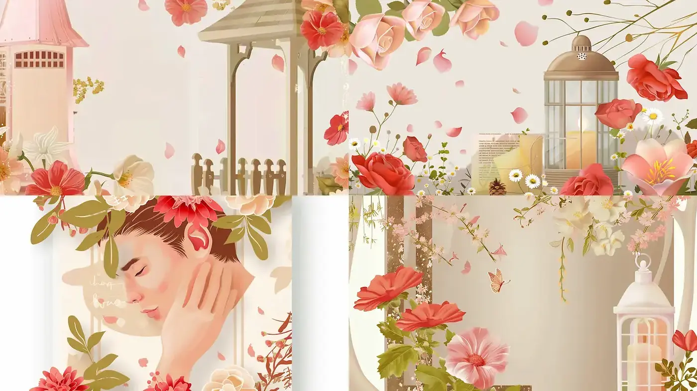 Ethereal Floral Illustrations with a Romantic Touch - Midjourney sref style