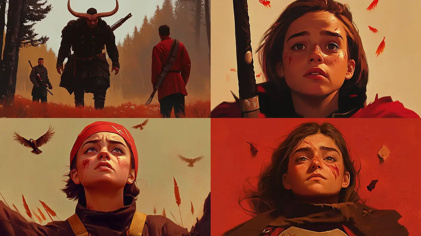 Ethereal Autumnal Cinematics: A Harmony of Warm Tones and Evocative Imagery - Midjourney sref style