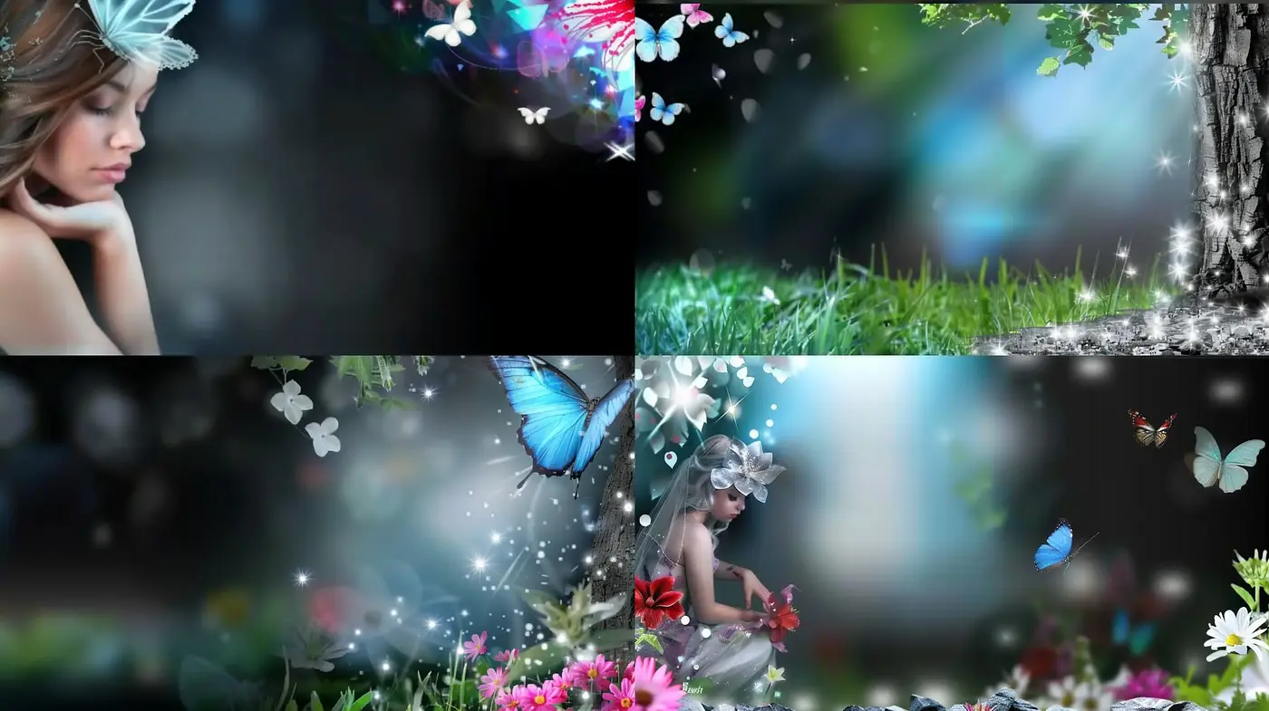 Ethereal Dreamscapes with Luminous Essence and Butterfly Motifs - Midjourney sref style