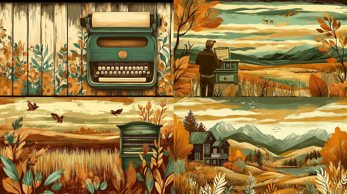 Autumnal Retro Vistas: A Homage to Nostalgic Serenity - Midjourney sref style