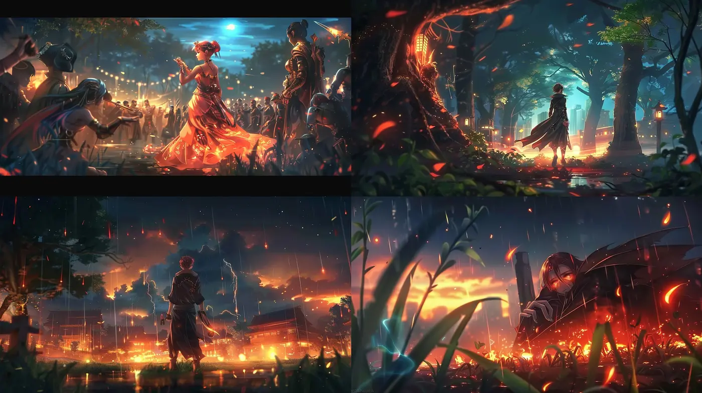 Ethereal Twilight: A Homage to the Luminous Dusk with a Fantasy Edge - Midjourney sref style