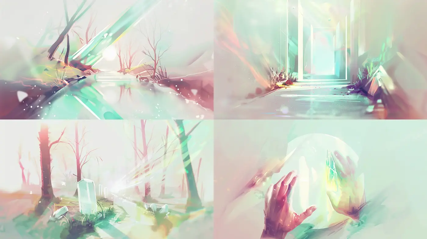 Ethereal Light-infused Pastel Dreamscape - Midjourney sref style