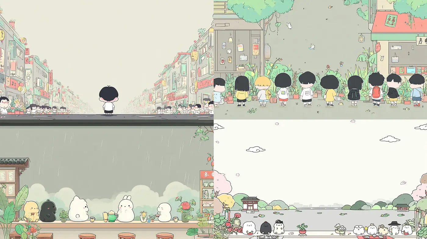 Vibrant and Whimsical Illustrative Style with Playful Character Design - Midjourney sref style
