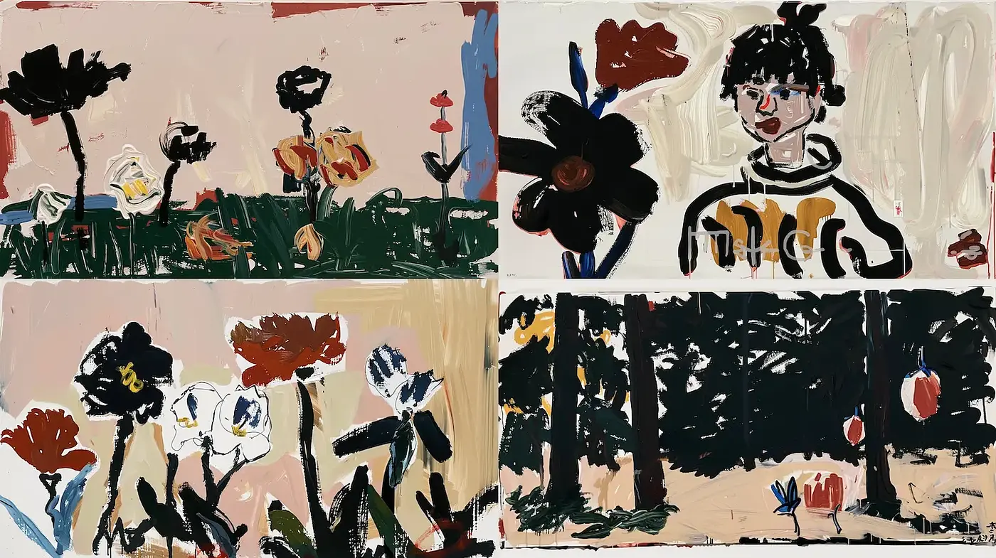 Vibrant and expressive artistic style with a playful and whimsical mood - Midjourney sref style