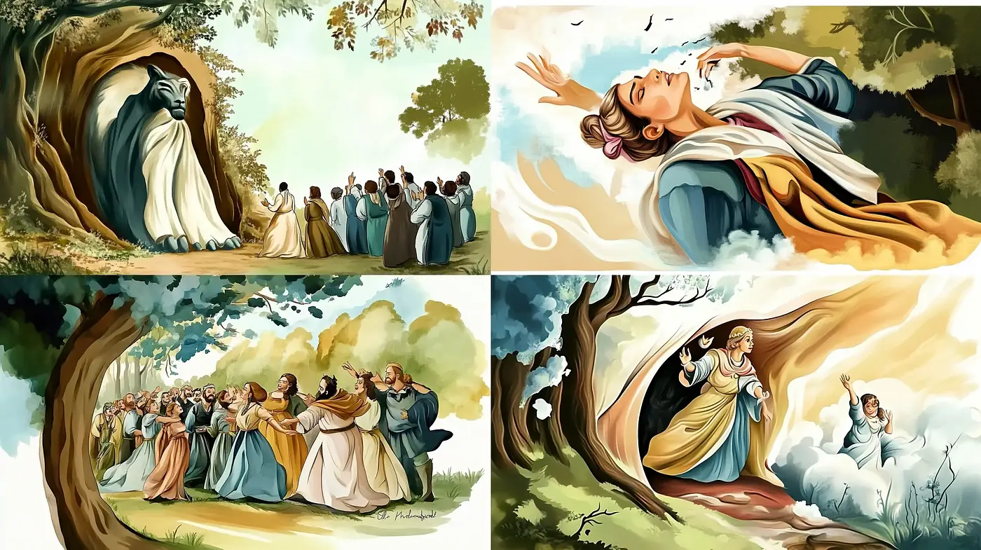 Enchanted Epoch Panorama: A Dance of Whimsical Pastoral Harmony - Midjourney sref style