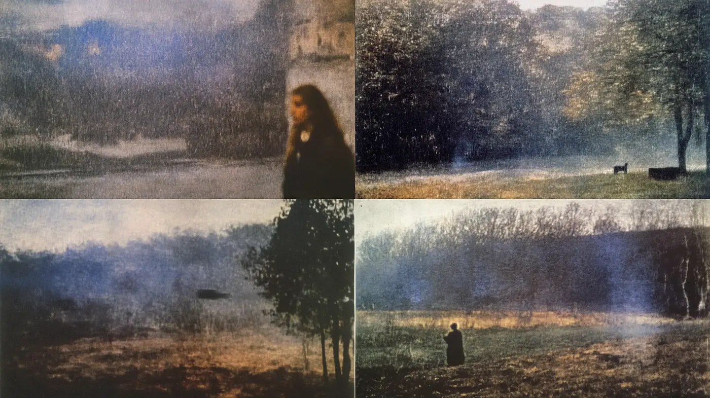 Timeless Hues of Serenity: A Crossroads between Impressionism and Cinematic Pastoral Scenes - Midjourney sref style