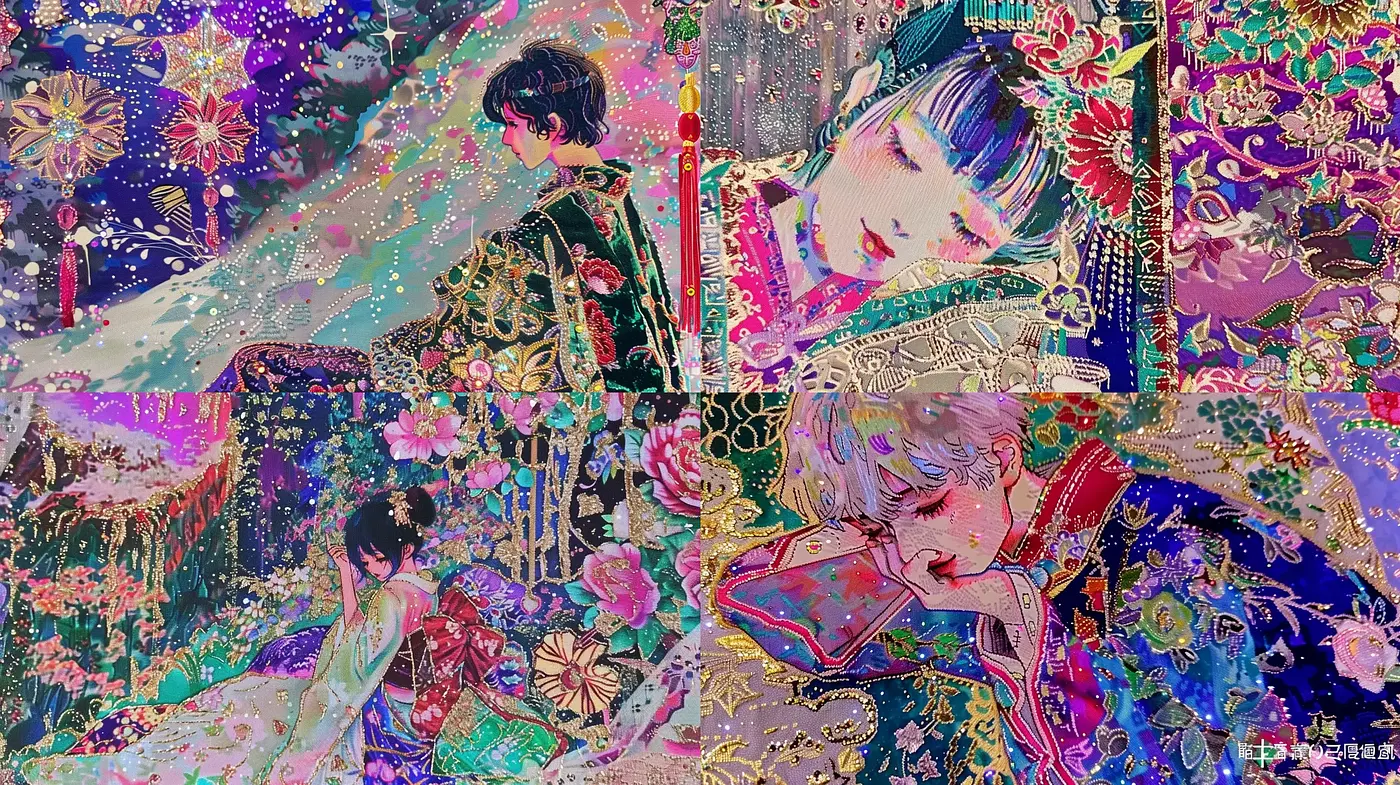 Vibrant Tapestry of Dreamlike Nostalgia - Midjourney sref style
