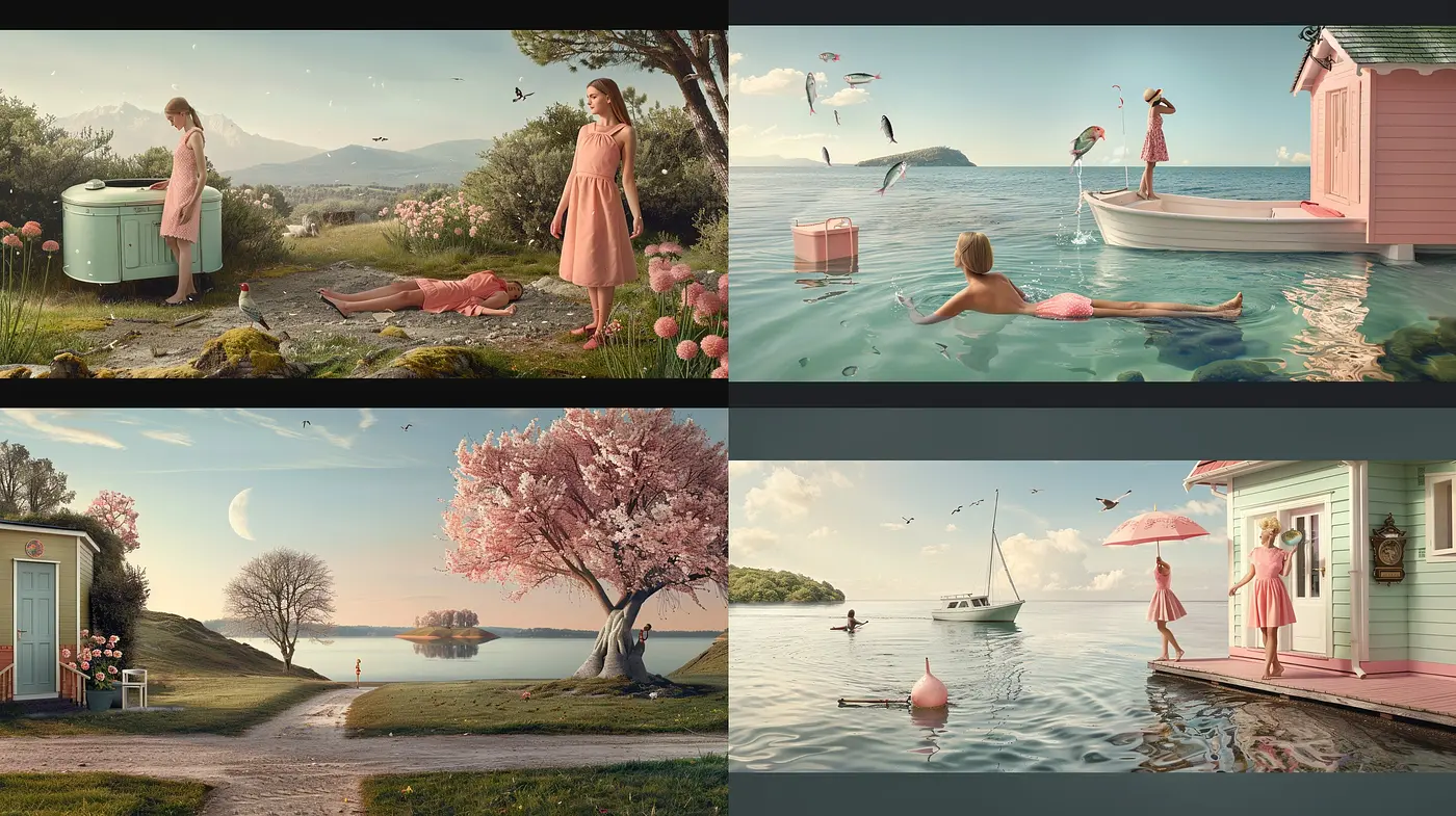 Ethereal Pastel Dreamscape: A Synthesis of Serenity and Vintage Whimsy - Midjourney sref style