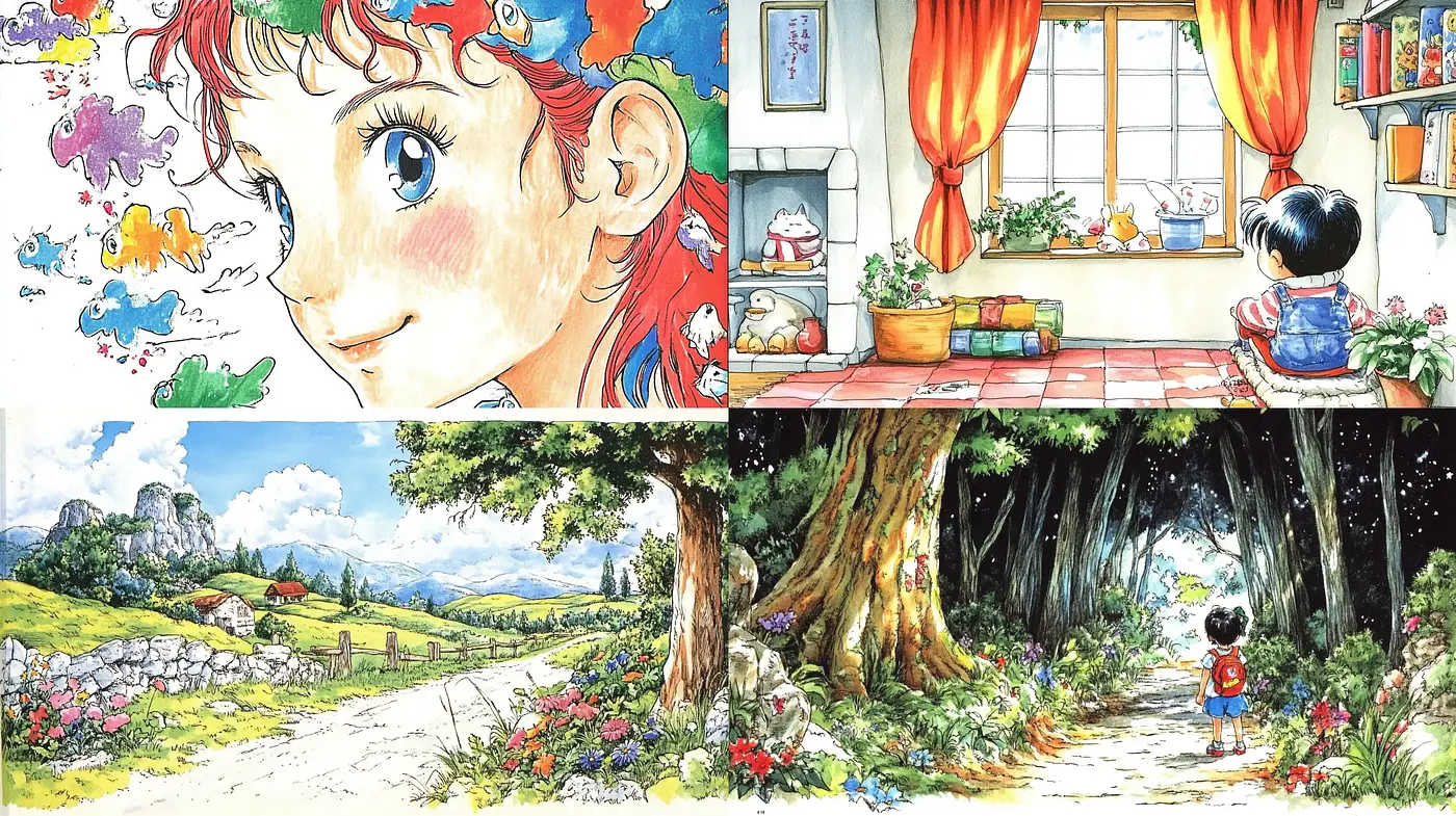Enchanting Watercolor Storybook Illustrations - Midjourney sref style