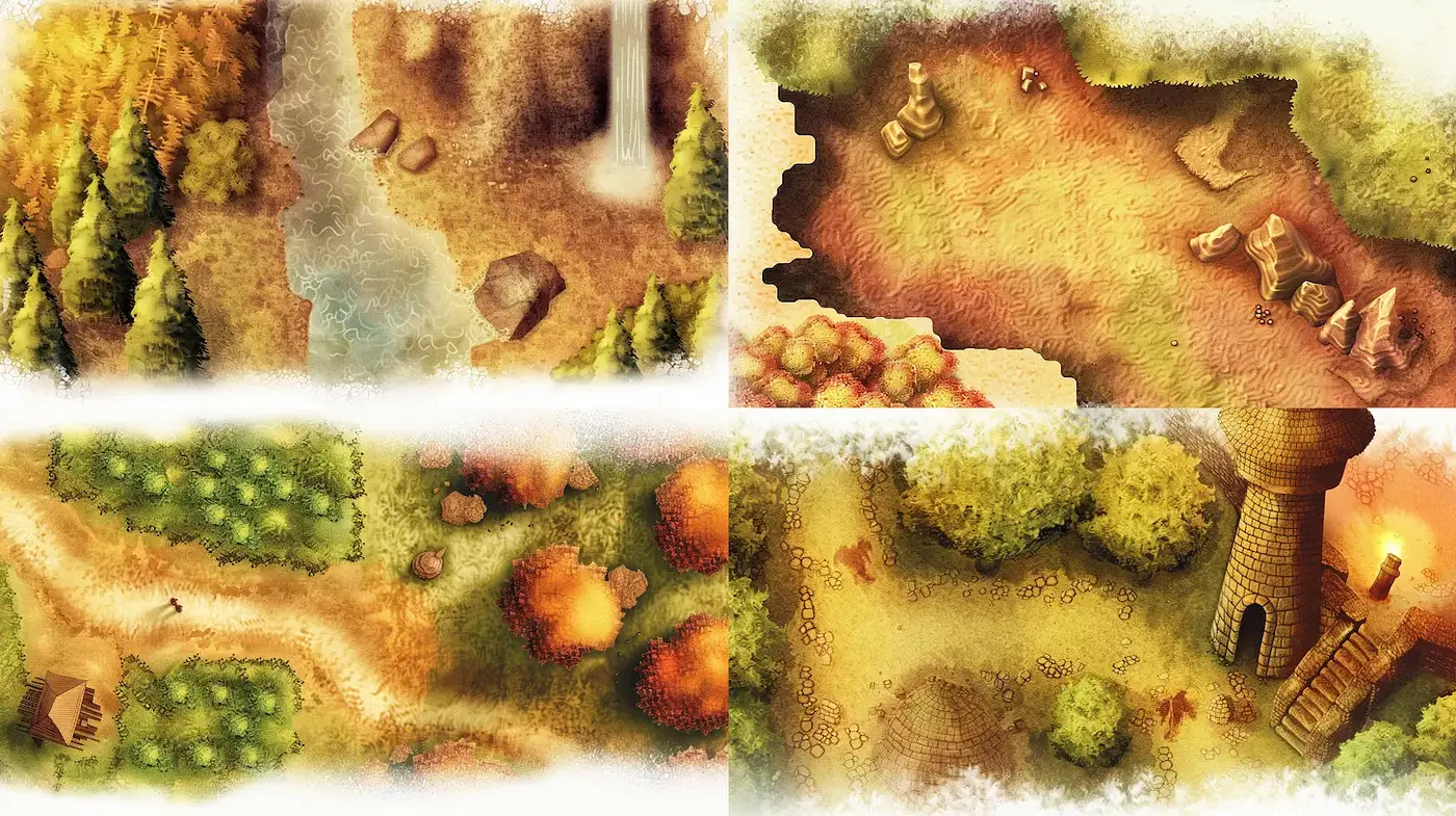 Whimsical Fantasy Landscapes with a Nostalgic Touch - Midjourney sref style