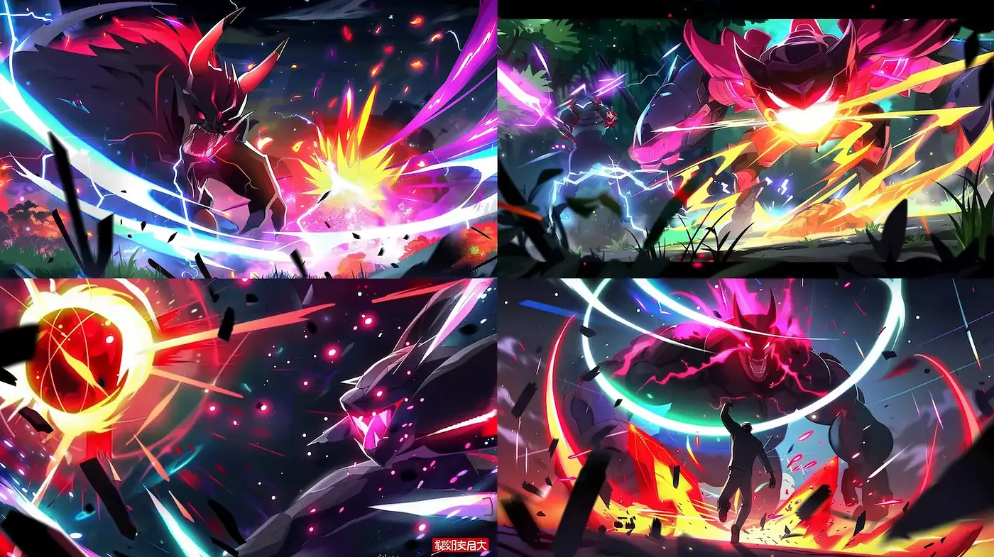 Dynamic and Vibrant Visuals with Energetic Elements - Midjourney sref style