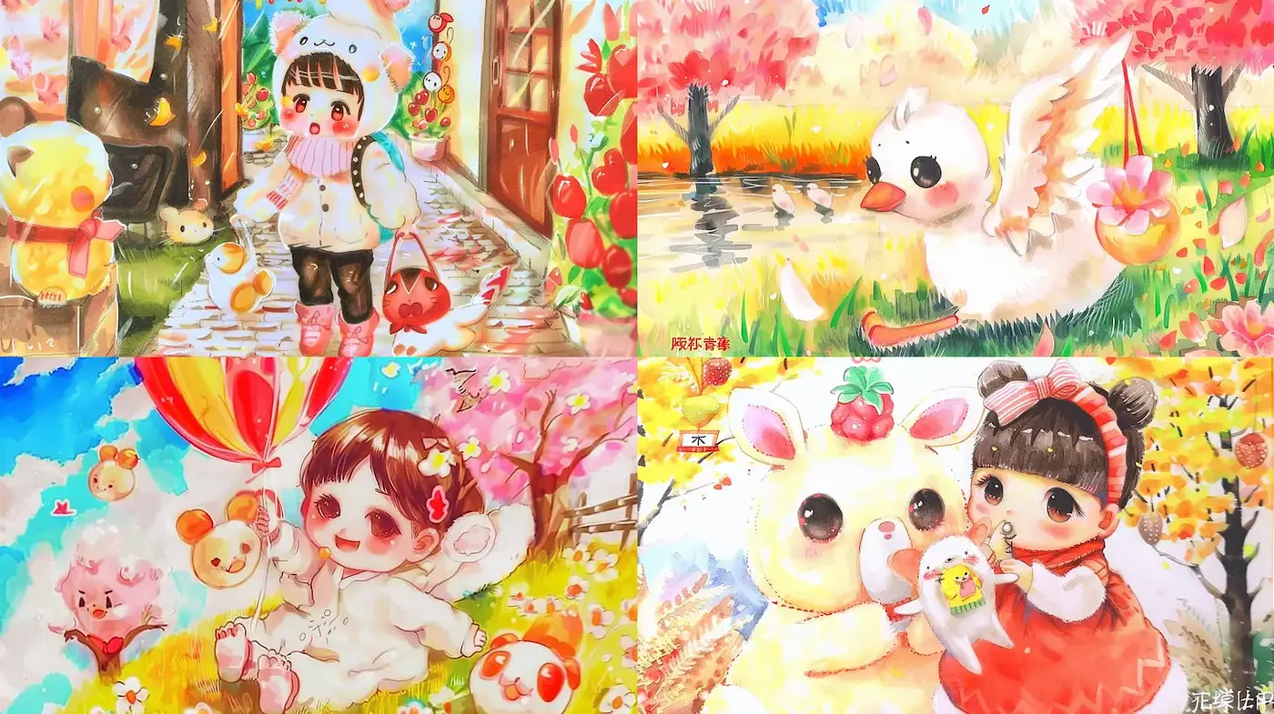 Charming Whimsy with a Playful Aesthetic - Midjourney sref style