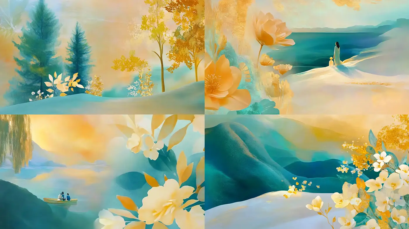 Ethereal Hues of Dreamy Pastel Landscapes - Midjourney sref style