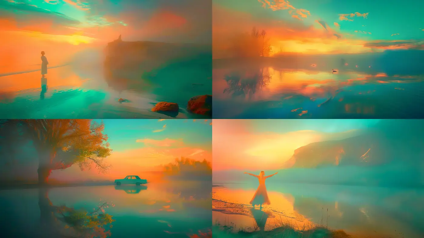 Ethereal Dawn and Dusk: A Study in Surreal Atmospheric Landscapes - Midjourney sref style