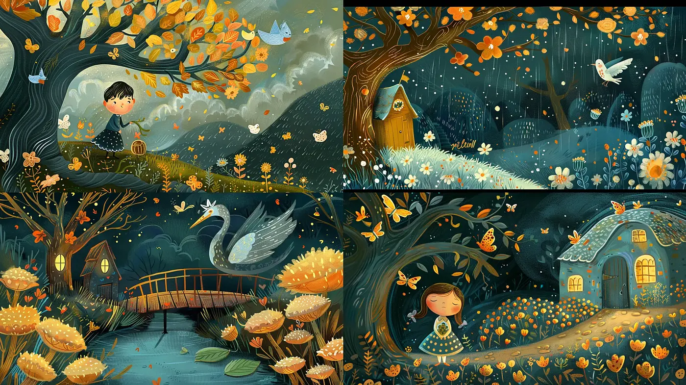 Enchanted Twilight Forest Whimsy - Midjourney sref style