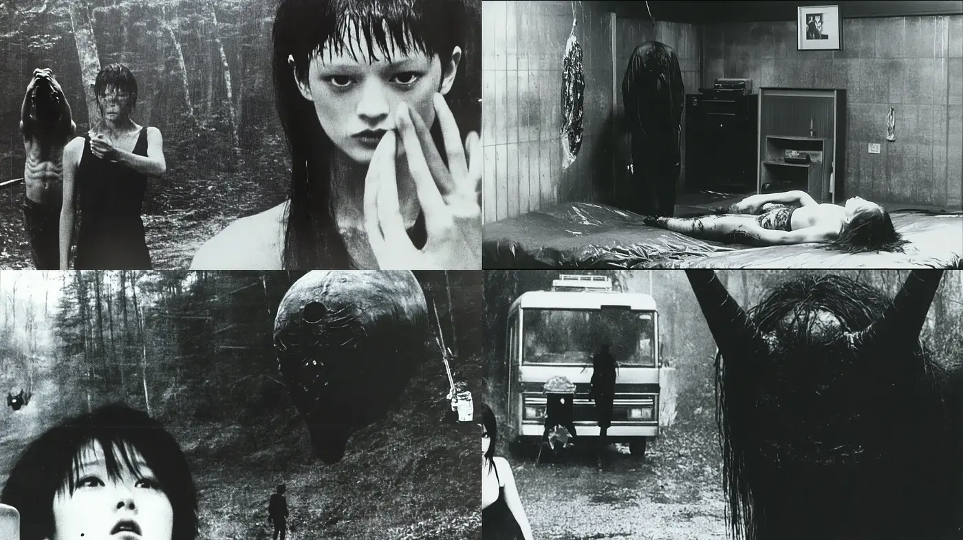 Monochromatic Surrealist Visions with a Cinematic Touch - Midjourney sref style