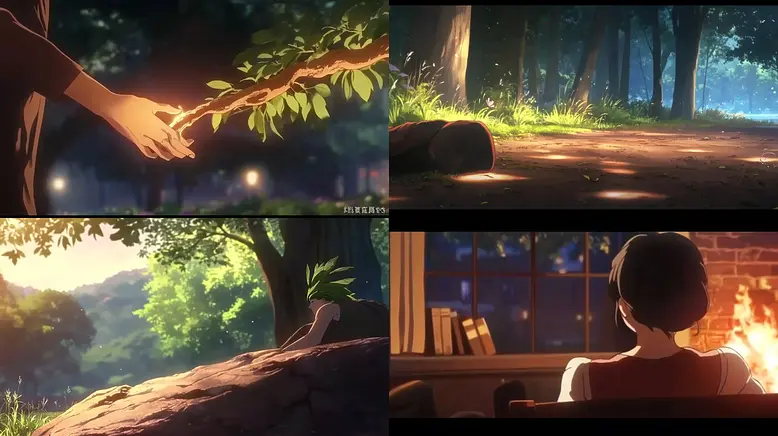 Serene and Lyrical Atmosphere with Natural and Warm Elements